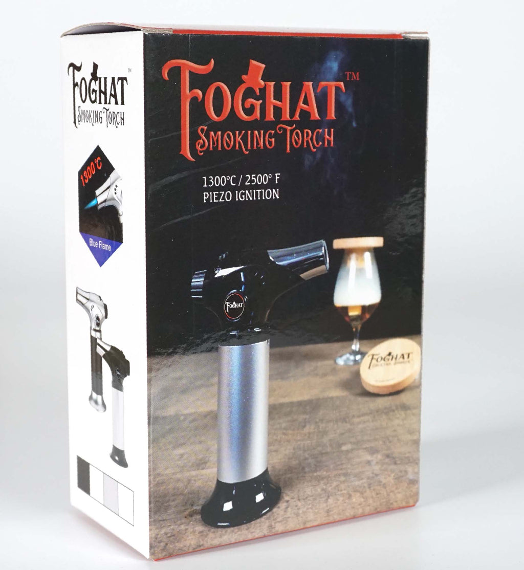 Foghat torch — packaging and boxed presentation